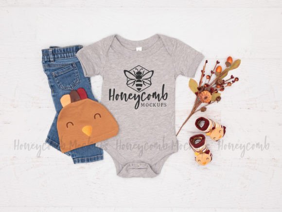 100B Baby Bodysuit Mockup for Graphics and Baby Amp