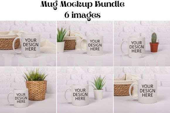 11 Oz White Coffee Mug Mockup Bundle - Graphics for Mugs Amp