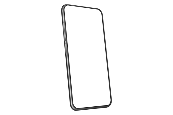 Angled Phone Mockup Realistic Blank Display