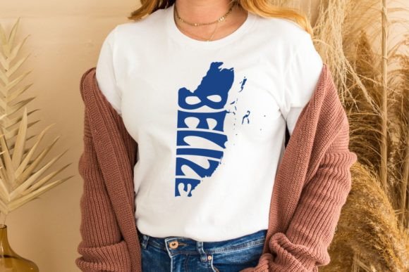 Belize Lettering in Map - A Graphic Design Asset for Crafts