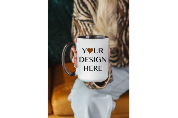Black Handle Coffee Mug Mockup in Hand - Graphics for Mugs Amp