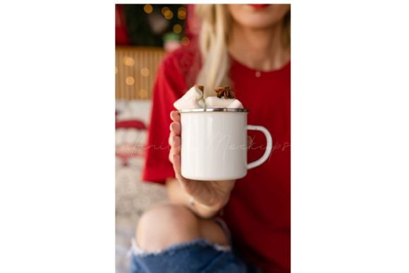 Christmas Camping Mug Mockup in Hands - Graphics for Mugs Amp
