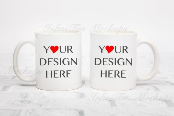 Couple Mug Mockup Front and Back – A Modern Graphics Asset for Mugs Amp