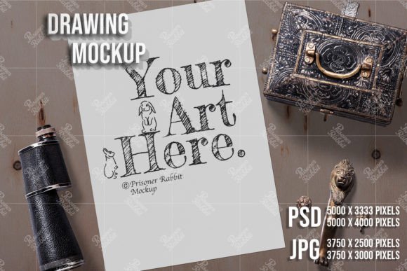 Drawing Paper Pad PSD Mockup Template for Graphics and Sketchbooks