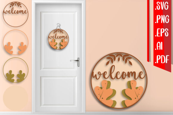 Fall Layered Door Sign 4 - A Graphic Design Asset for Crafts