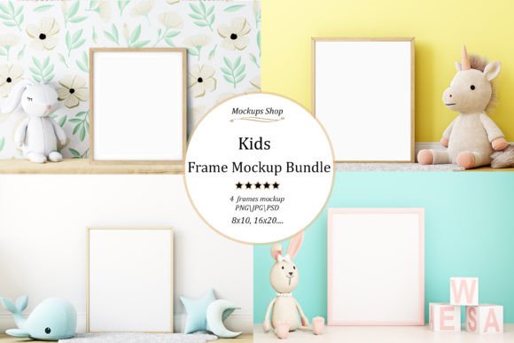 Frame Mockup Bundle Kids - 118 Graphics for Frames Amp Projects