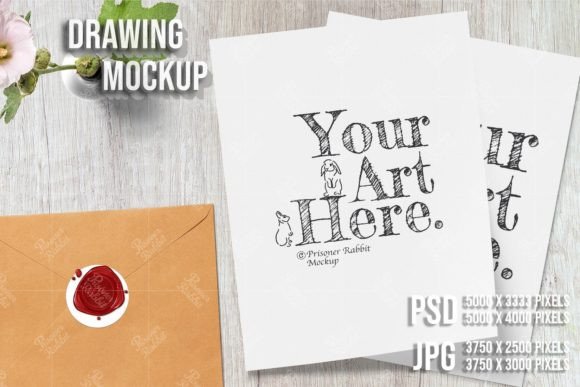 Large Drawing Pad Mockup for Stationery and Graphics