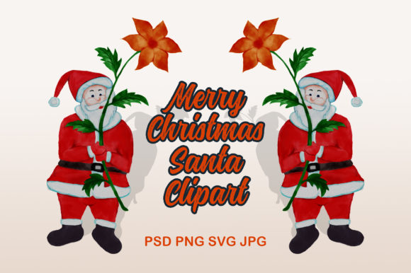 Merry Christmas Santa Clause Clipart for Graphic Design