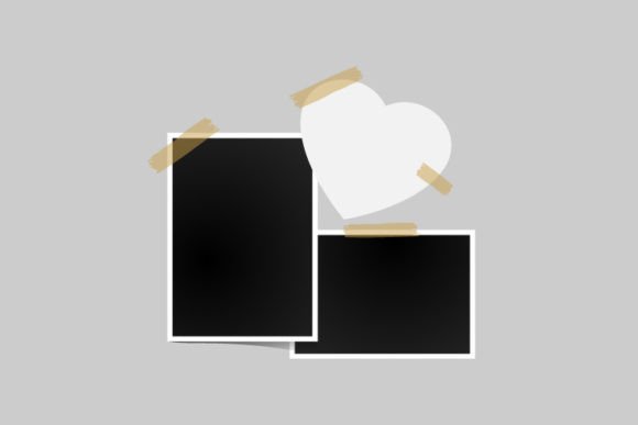 Minimalist Mood Board Photo Frame Mockup for Graphic Templates