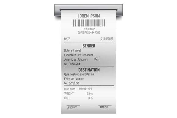 Printed Sale Checkout Receipt Mockup: A Graphic Design Asset for Branding