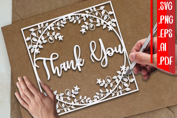 Thank You Papercut 7 - Graphics for Crafts