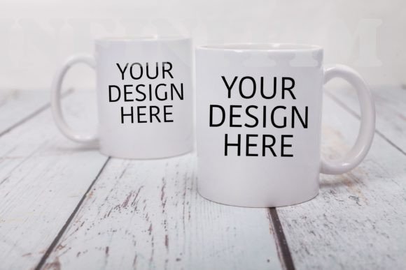 Two Mug Mockup Couple Cup Mock Up for Mugs Amp Graphics