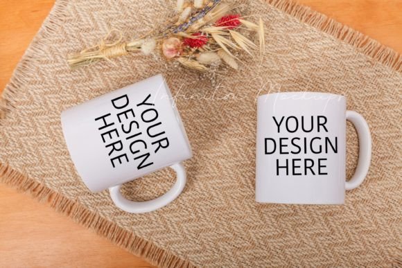 Two Mug Mockup Pair for Mugs Amp Graphic Design