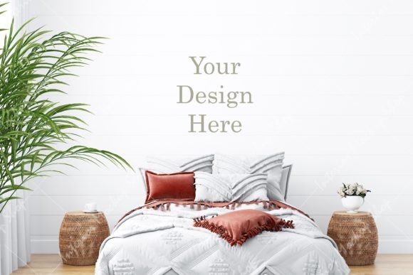 Wall Mockup Bedroom jpg - 550 for Canvas Amp and Graphics
