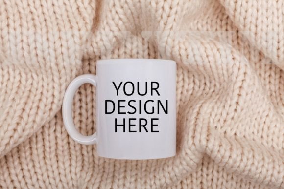 Winter Mug Mockup Coffee Cup Mock Up for Graphics and Mugs Amp